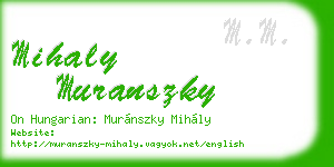 mihaly muranszky business card